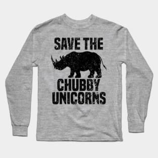Save the chubby unicorns Long Sleeve T-Shirt